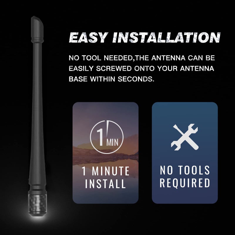 RYDONAIR Short Antenna Compatible with Chevy Silverado & GMC Sierra Trucks All Model Years, Internal Copper Coil for Enhanced Reception, Car Wash Proof, 7 inches Rubber Antenna Replacement - Image 2